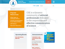 Tablet Screenshot of councilscienceeditors.org